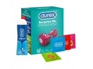 DUREX kondómy 40 Surprise Intímny gél SET