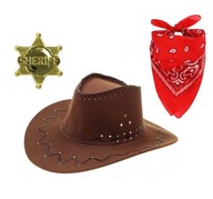 COWBOY SHERIFF SET prevlek BANDANA KLOBÚK COWBOY SHERIFF SET prevlek BANDANA KLOBÚK