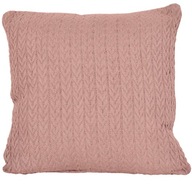 Ručne vyrobená bavlnená obliečka na vankúš boho vrkoč rybia kosť Greta 40x40 púdrovo ružová Ručne vyrobená bavlnená obliečka na vankúš boho vrkoč rybia kosť Greta 40x40 púdrovo ružová