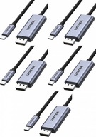 Unitek kábel adaptéra USB-C na DP 1.2 4K 60Hz 1,8 m sivý x5
