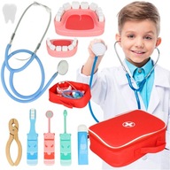 MALÝ LEKÁRSKÝ SET PRE DETI LEKÁR ZUBNÝ LEKÁR KURIKÁR STETOSKOP MALÝ LEKÁRSKÝ SET PRE DETI LEKÁR ZUBNÝ LEKÁR KURIKÁR STETOSKOP