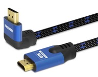 1,8 m HDMI 2.1 UHD TV 4K 8K Uhol ohybu kábla 90° 1,8 m HDMI 2.1 UHD TV 4K 8K Uhol ohybu kábla 90°
