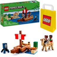 LEGO MINECRAFT BLOCKS 21259 PLAVBA PIRÁTSKA LOĎ 4 FÓRKY DARČEK + TAŠKA