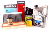FILTRE + OLEJ 10W40 PEUGEOT 307 CITROEN C4 1.6HDI
