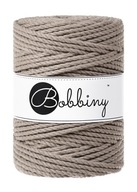 Bobbiny Macrame kábel 5mm 100m 3vrstvová káva Bobbiny Macrame kábel 5mm 100m 3vrstvová káva