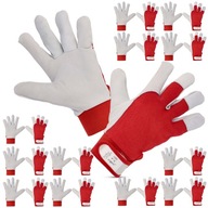 Pracovné rukavice Kožené rukavice na suchý zips 12 párov