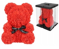 Medvedík z lupeňov ruží 40 cm + darčeková krabička