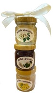 Sada 3 medov v celofáne ako darček, 3x50g Sada 3 medov v celofáne ako darček, 3x50g