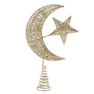 1ks Topper na vianočný stromček Moon Glitter Topper na vianočný stromček 1ks Topper na vianočný stromček Moon Glitter Topper na vianočný stromček