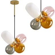 VIACFAREBNÉ ZÁVESNÉ STROPNÉ LAMPA, 4 LAMPY, FARBY VIACFAREBNÉ ZÁVESNÉ STROPNÉ LAMPA, 4 LAMPY, FARBY