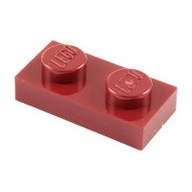 Lego Tanier 1x2 Dark Red 3023 4162582 1ks Novy