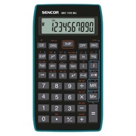 Sencor Calculator SEC 105 BU, čierna, školská, 10 číslic, modrý rám