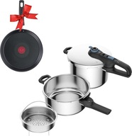 Súprava tlakového hrnca TEFAL Secure Trendy 4L + 6L INDUCTION P2584301 Súprava tlakového hrnca TEFAL Secure Trendy 4L + 6L INDUCTION P2584301