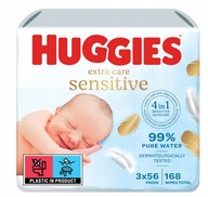 HUGGIES Extra Care Sensitive vlhčené obrúsky 168 ks HUGGIES Extra Care Sensitive vlhčené obrúsky 168 ks