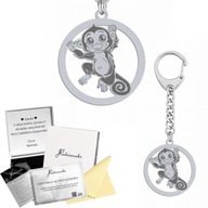 Monkey Keychain Monkey Silver 925 Gravírovanie Venovanie zadarmo darček Monkey Keychain Monkey Silver 925 Gravírovanie Venovanie zadarmo darček