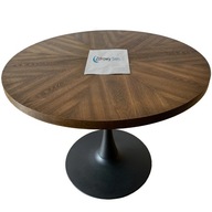 Priemyselný okrúhly stôl 100 Loft CARMELO Orech