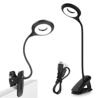 Stolná LED lampa s klipom, vstavaná batéria, 3 farby, bezdrôtová Stolná LED lampa s klipom, vstavaná batéria, 3 farby, bezdrôtová