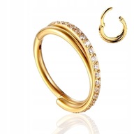 Titanium Double GOLD Clicker Helix Conch 1,2/10 Titanium Double GOLD Clicker Helix Conch 1,2/10