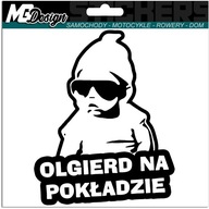 Nálepka OLGIERD V AUTE AUTO 18x14 farba Nálepka OLGIERD V AUTE AUTO 18x14 farba