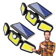 2x LED solárna lampa IP65 Halogénové svetlomet s Twilight Motion Sensor 2x LED solárna lampa IP65 Halogénové svetlomet s Twilight Motion Sensor