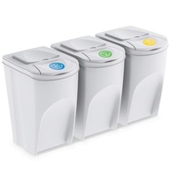 KOŠE NA SEGREGÁCIU ODPADOV SORTIBOX 3X35L BIELY KOŠE NA SEGREGÁCIU ODPADOV SORTIBOX 3X35L BIELY