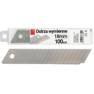 Náhradné čepele 18 mm na zlomený nôž, rezačka na tapety, 10x10 ks. Náhradné čepele 18 mm na zlomený nôž, rezačka na tapety, 10x10 ks.