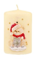 Dekoratívna sviečka ARTMAN Teddy - malý krémový valček