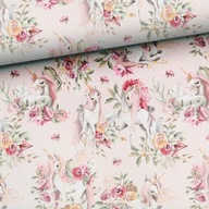 Pletenina, slučka, 250g/m2 Unicorns garden Pletenina, slučka, 250g/m2 Unicorns garden