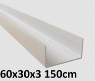 Hliníkový žľab 60x30x3mm trieda 6060 | 150 cm