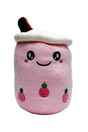 Cuddly Mascot Pillow Plush Bubble Tea, jahodovo ružová