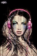 Loui Jover DJ Girl - plagát 61x91,5 cm Loui Jover DJ Girl - plagát 61x91,5 cm