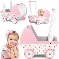 DREVENÝ VOZÍK PRE DOLLERS PINK RIDER DREVENÝ VOZÍK PRE DOLLERS PINK RIDER