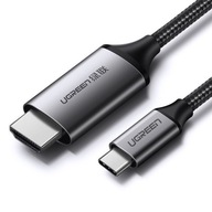 Adaptérový kábel HDMI na USB-C 4K 60Hz 1,5m čierno-sivý