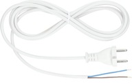 Kábel Kábel s rovnou zástrčkou OMY 2x1 10m biely