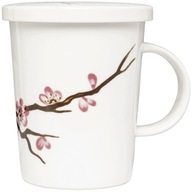 Porcelánový hrnček na čaj Sakura s filtrom, 300 m Porcelánový hrnček na čaj Sakura s filtrom, 300 m