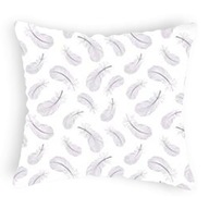 Obliečka na vankúš 70x80 cm biela so sivými pierkami Obliečka na vankúš 70x80 cm biela so sivými pierkami