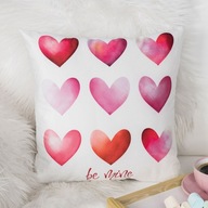BE MINE srdce Dekoračná obliečka na vankúš VELVET 40x40 BE MINE srdce Dekoračná obliečka na vankúš VELVET 40x40