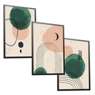 Abstraktná béžová sada 3 plagátov 30x40 Modern Abstraktná béžová sada 3 plagátov 30x40 Modern