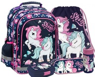 Dievčenský školský batoh jednorožec 1-3 set