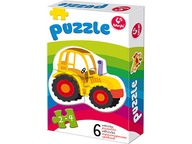 Puzzle puzzle s traktorom o prvých vozidlách Kukuryku Puzzle puzzle s traktorom o prvých vozidlách Kukuryku