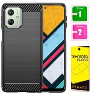 Karbónové puzdro GUMA pre Motorola Moto G54 / G54 Power Edition 5G + sklo