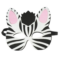 Kostým maškarnej masky zebry z plsti