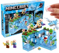 BLOKY Minecraft Attack Village Cave + lego 2xLED