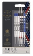 PARKER QUINKflow 6 ks náplň do pera modrá čierna zmes gélu PARKER QUINKflow 6 ks náplň do pera modrá čierna zmes gélu