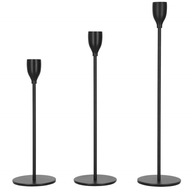 SET STOJAN NA SVIEČKY KOVOVÝ SET DEKORÁCIA ČIERNA NA SVIEČKY GLAMOUR 3 KS SET STOJAN NA SVIEČKY KOVOVÝ SET DEKORÁCIA ČIERNA NA SVIEČKY GLAMOUR 3 KS