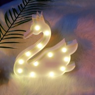 Dekoratívna LED lampa Biela SWAN Darček
