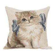 CAT VINTAGE Ozdobná gobelínová obliečka na vankúš gobelín 45x45 cm CAT VINTAGE Ozdobná gobelínová obliečka na vankúš gobelín 45x45 cm