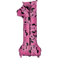 FÓLIOVÝ BALÓN ČÍSLO 1 MINNIE MOUSE 26'' 66cm FÓLIOVÝ BALÓN ČÍSLO 1 MINNIE MOUSE 26'' 66cm