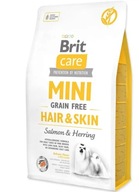 Brit Care MINI bezobilné krmivo pre psov na vlasy s lososom a sleďom 2 kg Brit Care MINI bezobilné krmivo pre psov na vlasy s lososom a sleďom 2 kg