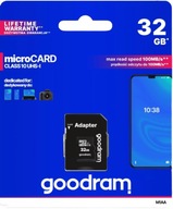 PAMÄŤOVÁ KARTA GOODRAM 32 GB MICRO SD HC CLASS 10 PAMÄŤOVÁ KARTA GOODRAM 32 GB MICRO SD HC CLASS 10